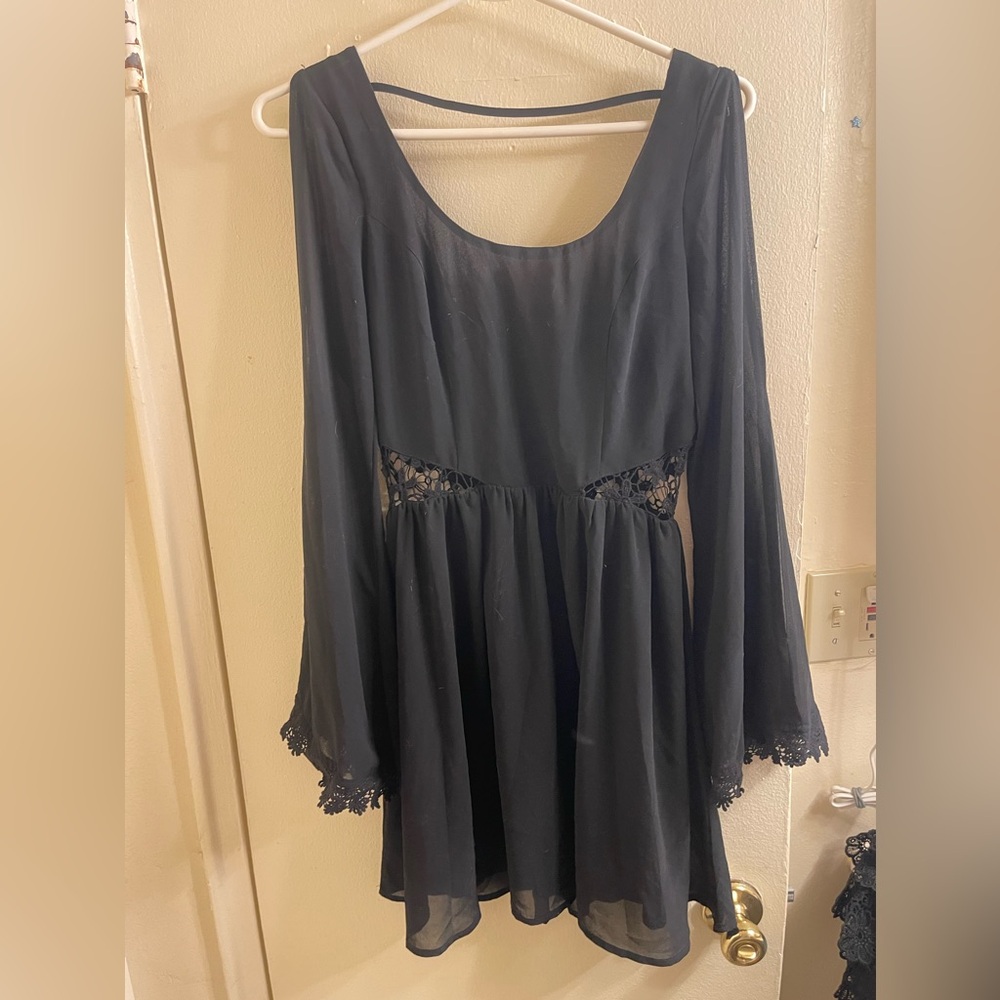 Lace trimmed dress